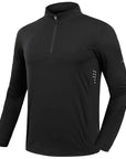 Mens Sports T-Shirt Long Sleeve Top Gym Clothing Fitness Compression Shirt Half Zip Pullover Quick Dry Sportswear