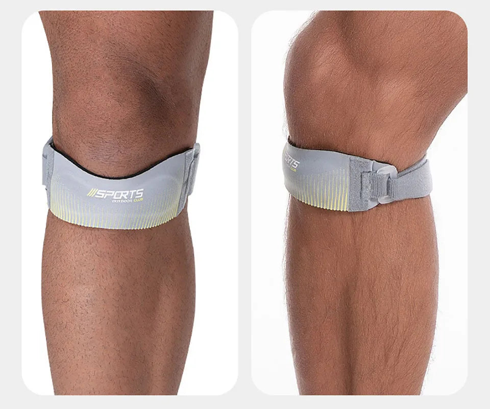 GOBYGO 1Pcs Sports Patella Strap Compression Knee Pads Adjustable Knee Sleeve  Outdoor Running Shock Absorption Jump Rope Unisex