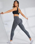 High Waist Sports Leggings Women Seamless Leopard Yoga Pants Sexy Hip Lift Trainning Fitness Outdoor Sports Tights for Women