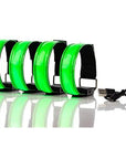Outdoor Sports Night Running Armband LED Lamp USB Rechargeable Safety Belt Arm Leg Warning Wristband Cycling Bike Bicycle Light