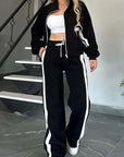 Women Hooded Tracksuit Sports 2 Pieces Set Sweatshirts Pullover Hoodies Pants Suit Home Sweatpants Trousers Outfits 2026