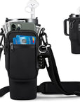1/2/4 Piece 40oz Water Bottle Carrier Bag Pouch Cover for Thermos Water Bottle Holder Adjustable Shoulder Strap Mug Cover