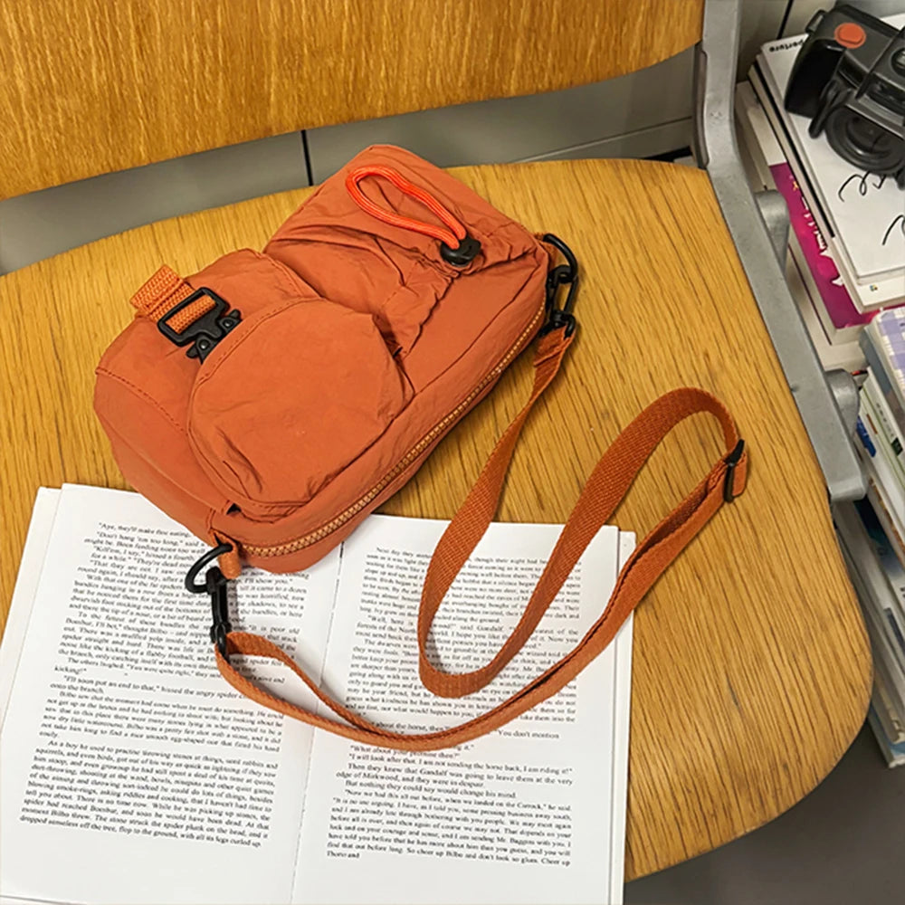 Sports Crossbody Bag, Workwear Style Design, Single Shoulder Bag, Multifunctional Lightweight Chest Bag, Mobile Phone Bag