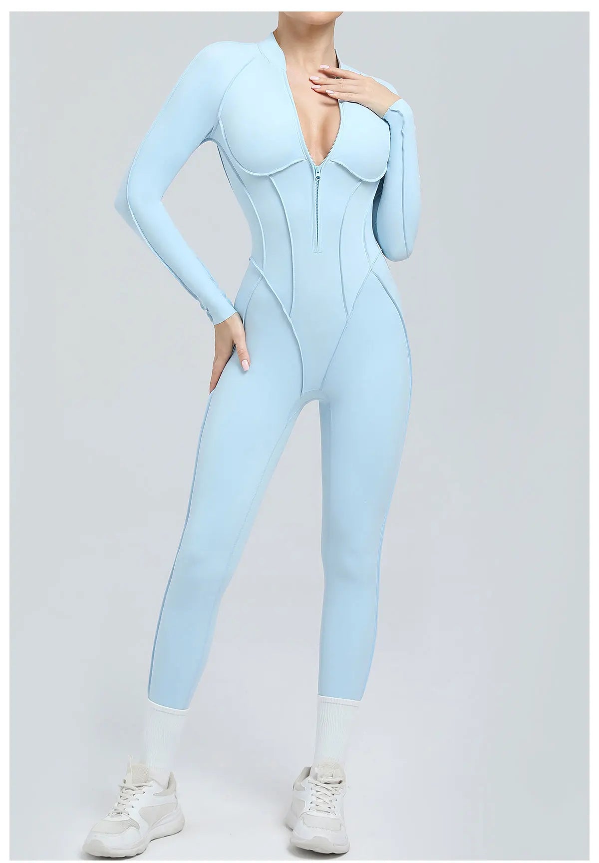 Yoga Suit Gym Set Women Training Sportswear Fitness Long Sleeved Sports Jumpsuit Women Push Up Female Workout Clothes Bodysuits