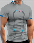 New Summer Sportswear Gym Breathable T Shirt Men Quick Drying Jogging T-Shirt Men Training Tees Fitness Tops Running T-shirt