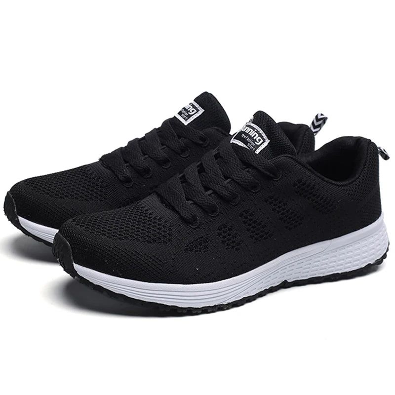 Woman Sneakers Shoes Fashion Lace Up Women's Sneakers Offers Solid Women's Sports Shoes Non-Slip Footwear Shoes For Women
