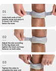 GOBYGO 1Pcs Sports Patella Strap Compression Knee Pads Adjustable Knee Sleeve  Outdoor Running Shock Absorption Jump Rope Unisex