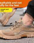 Safety Shoes Work Sneakers Steel Toe Men Women Anti Smash  Shoes Light BreathablePuncture Proof Work Boots Indestructible Safety