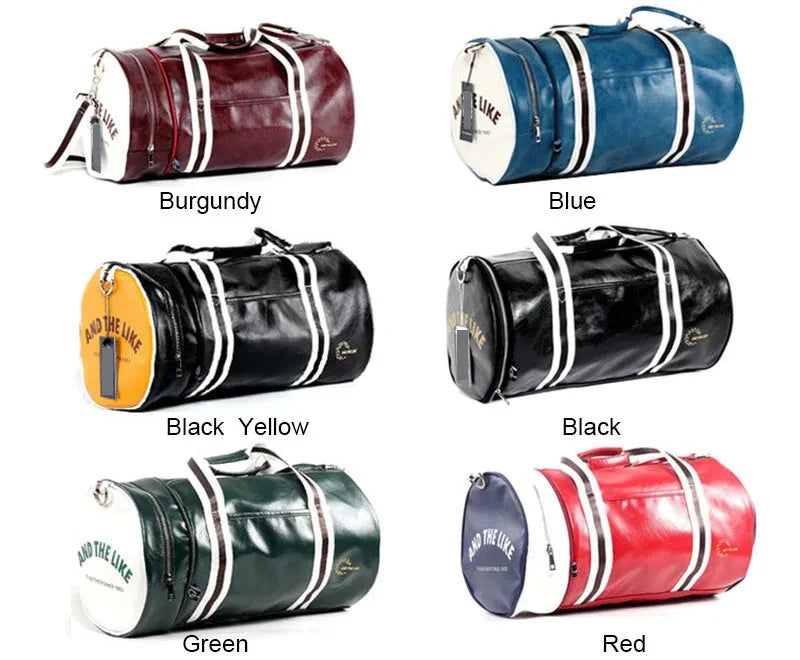 Sport Gym Bag for Women Men Shoulder Bags with Shoes Storage Pocket Fitness Training Waterproof Leather Travel Bag Handbag Daily