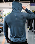 Men's Sport T-shirts Hoodie Fitness Running Shirts Tops Long Sleeve Workout Male Tops Tee Sportwear Training Sweatshirt Men