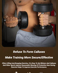 Fitness Four Fingers Gloves Breathable Anti-slip Shock Absorption Dumbbell Leather Weight Lifting Training Pal Men's And Women's