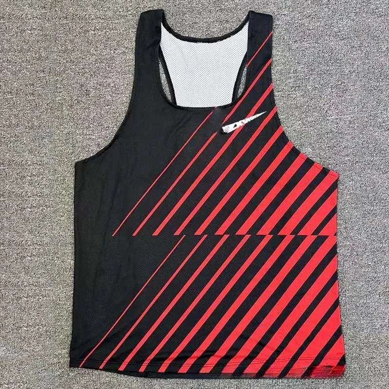 Marathon Runner's Lightweight Quick Dry Breathable Checkered Vest for Outdoor Running Sports Training And Friendly Competitions