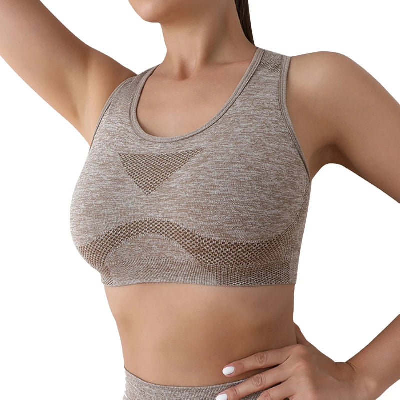 Sports Women Bras Yoga Top Vest High Shockproof Quick-drying Yoga Gym Running Fitness Underwear Ladies Seamless Sportswear