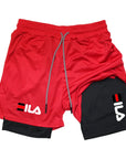 2025Men Running Shorts 2 In 1 Double-deck Sport Shorts Sportswear Gym Fitness Short Pants Training Jogging Bottom Men's Clothing