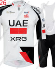 UAE Team Cycling Jersey 2026 Set Summer Men Bicycle Clothing Road Bike Shirts Suit Bicycle Bib Shorts MTB Ropa Maillot