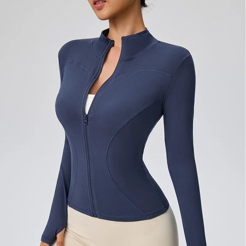 2025 Fall Pilates Quick-Dry Athletic Jacket for Women - Ideal for Gym Workouts &amp; Outdoor Running