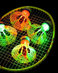 Glow-in-the-Dark LED Badminton Shuttlecocks (1/2/5 Packs): Windproof Design for Practice & Nighttime Play