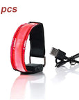 Outdoor Sports Night Running Armband LED Lamp USB Rechargeable Safety Belt Arm Leg Warning Wristband Cycling Bike Bicycle Light