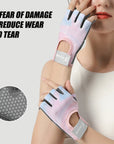 1Pair Workout Gloves Men Women Gym Lifting Fitness Climbing Exercises Work Out Wrist Belt Shock Absorb Foam Pad Palm Crossfit