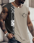 3D Creative Retro Print Outdoor T Shirt Sports Style Casual Breathable Crew Neck Four Seasons Fitness Adult Men's Tank Top