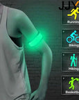 Outdoor Sports Night Running Armband LED Lamp USB Rechargeable Safety Belt Arm Leg Warning Wristband Cycling Bike Bicycle Light
