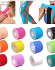 Sports Waterproof Kinesiology Tape Athletic Bandage Muscle Recovery Protector Strapping Pain Relief Tennis Gym Elastic Wrap