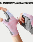 1Pair Workout Gloves Men Women Gym Lifting Fitness Climbing Exercises Work Out Wrist Belt Shock Absorb Foam Pad Palm Crossfit