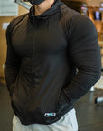 Mens Fitness Tracksuit Running Sport Hoodie Gym Joggers Hooded Outdoor Workout Shirts Tops Clothing Muscle Training Sweatshirt