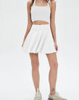 Women's High Waisted Tennis Mini Skirt Tennis Yoga Golf Sports Belt Safety Pants Pocket Comfortable and Breathable Sports Skirt
