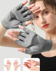 1Pair Workout Gloves Men Women Gym Lifting Fitness Climbing Exercises Work Out Wrist Belt Shock Absorb Foam Pad Palm Crossfit