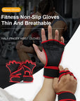 Workout Gloves Wrist Wraps for Men and Women Exercise Gloves for Weight Lifting Cycling Gym Fitness Cross Training Breathable