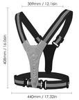 LED Reflective Vest Light Up Running Vest Adjustable Straps Cycling Safety Vest USB Rechargeable 3 Light Modes for Night Running