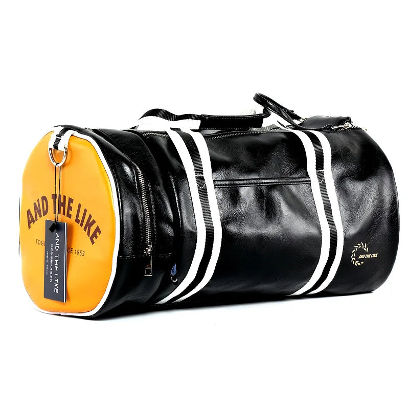Sport Gym Bag for Women Men Shoulder Bags with Shoes Storage Pocket Fitness Training Waterproof Leather Travel Bag Handbag Daily