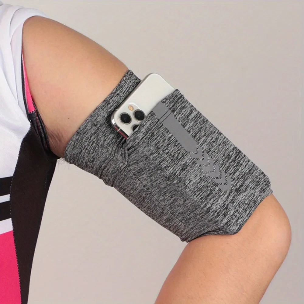 1pc Mobile Phone Armband Sleeve - with Stripes, Perfect for Outdoor Sports &amp; Camping, Ideal for Running, Hiking, and Climbing