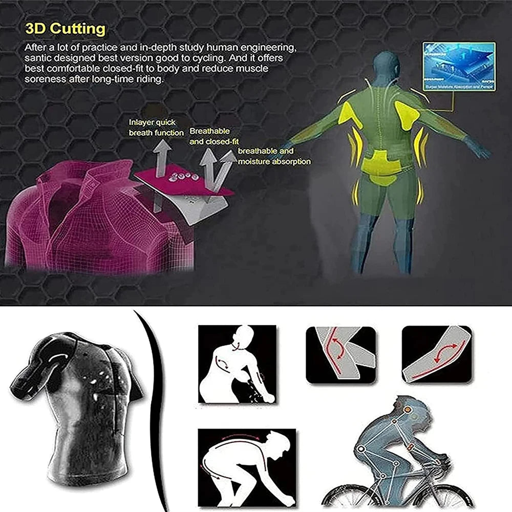 2025 UAE Cycling Jersey Set MTB Uniform Bike Clothing Summer Breathable Bicycle Shirt Ropa Ciclismo Bib Pants Maillot Ciclismo