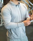 Mens Fitness Tracksuit Running Sport Hoodie Gym Joggers Hooded Outdoor Workout Shirts Tops Clothing Muscle Training Sweatshirt
