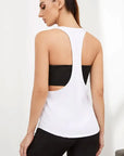 Women's Sports Smock Fitness Sports Vest T-shaped Quick Drying Slim Sleeveless Running Sports Vest
