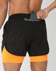 2025New Men Running Shorts Gym Sports Shorts 2 In 1 Quick Dry Workout Training Gym Fitness Jogging Short Pants Summer Men Shorts