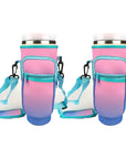 1/2/4 Piece 40oz Water Bottle Carrier Bag Pouch Cover for Thermos Water Bottle Holder Adjustable Shoulder Strap Mug Cover