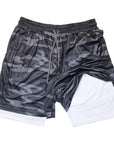 2023 Men Sport Shorts Sportswear Double-deck Running Shorts 2 In 1 Beach Bottoms Summer Gym Fitness Training Jogging Short Pants