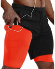 Men Sport Shorts Sportswear Double-deck Running Shorts 2 In 1 Beach Bottoms Summer Gym Fitness Training Jogging Short Pants Men