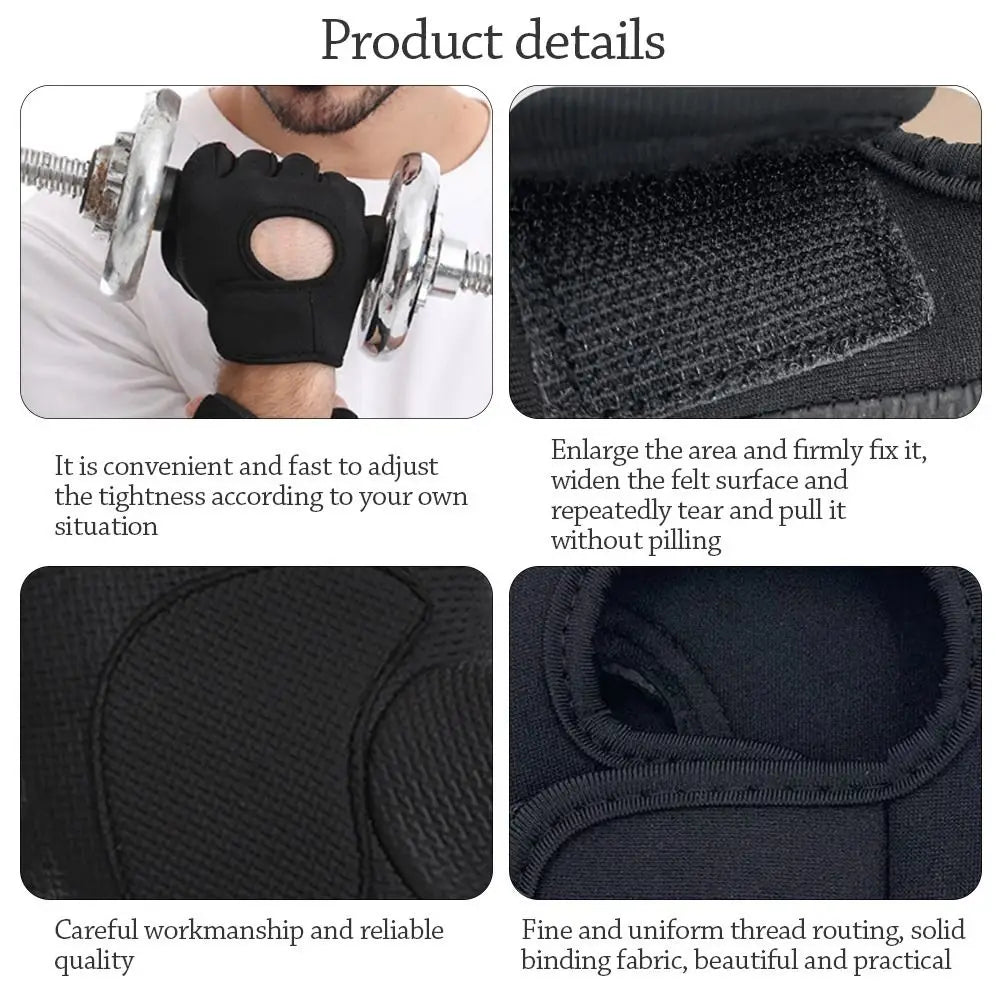 Weightlifting Gloves Women Men Fitness Gym Gloves Half Finger Breathable Non-slip Gel Pad Bodybuilding Training Dumbbells Gloves