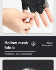 Gym Gloves Fingerless Gloves Anti-Slip Shock-Absorbing Breathable Gloves Sports Gloves for Training Lifting Weight Cycling