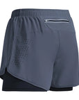NEW Sport Shorts Men Sportswear 2 In 1 Short Pants Double-deck Beach Bottoms Summer Gym Fitness Training Jogging Running Shorts