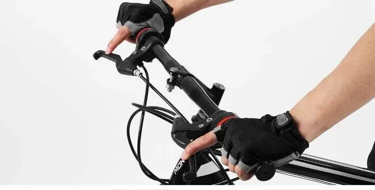 Gym Gloves Fingerless Gloves Anti-Slip Shock-Absorbing Breathable Gloves Sports Gloves for Training Lifting Weight Cycling