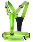 LED Reflective Vest Light Up Running Vest Adjustable Straps Cycling Safety Vest USB Rechargeable 3 Light Modes for Night Running