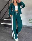 Women Hooded Tracksuit Sports 2 Pieces Set Sweatshirts Pullover Hoodies Pants Suit Home Sweatpants Trousers Outfits 2026
