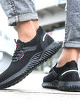 Safety Shoes Work Sneakers Steel Toe Men Women Anti Smash  Shoes Light BreathablePuncture Proof Work Boots Indestructible Safety
