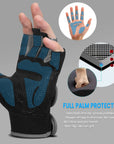 MOREOK Gym Gloves Breathable Anti-slip Pull Ups Training Yoga Body-building Exercise Fitness Workout Weight Lifting Gloves Men
