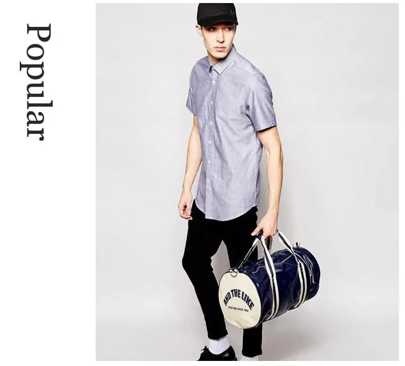 Sport Gym Bag for Women Men Shoulder Bags with Shoes Storage Pocket Fitness Training Waterproof Leather Travel Bag Handbag Daily